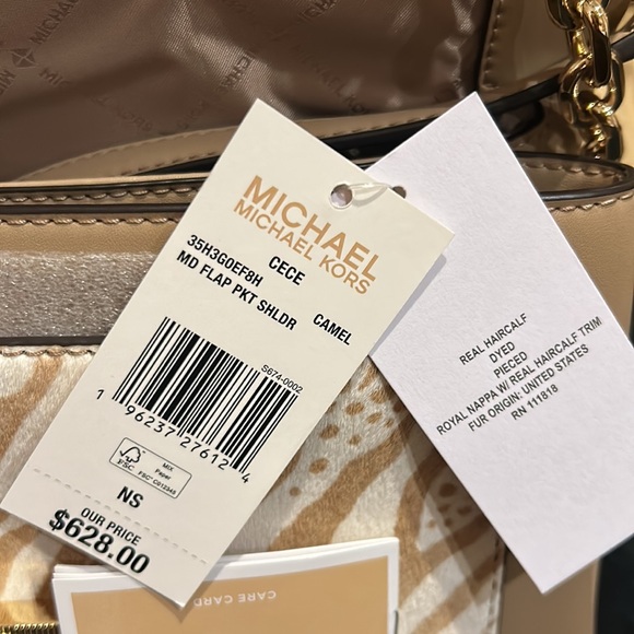 MK Michael Kors Cece Medium Lady
Shoulder Bag Crossbody 
Handbag Satchel Camel - Picture 15 of 17